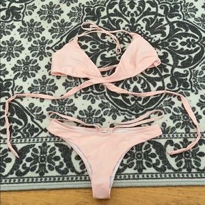 NWT pink 2 piece bikini